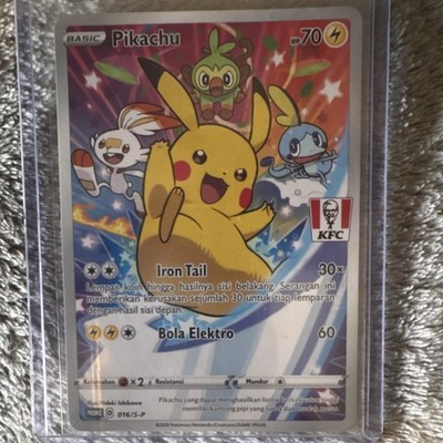 Pokémon Pikachu 016/S-P KFC Promo Stamped Indonesian Card | eBay