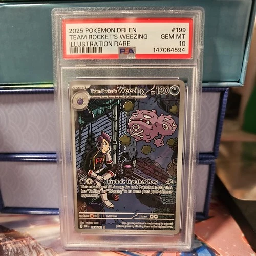 Pokemon Destined Rivals Team Rocket's Weezing #199 PSA 10