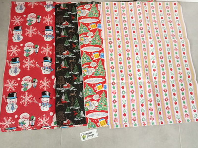 Vintage Weihnachten Geschenkpapier x16 Blatt Neu aus altem Lagerbestand 50er 60er Jahre