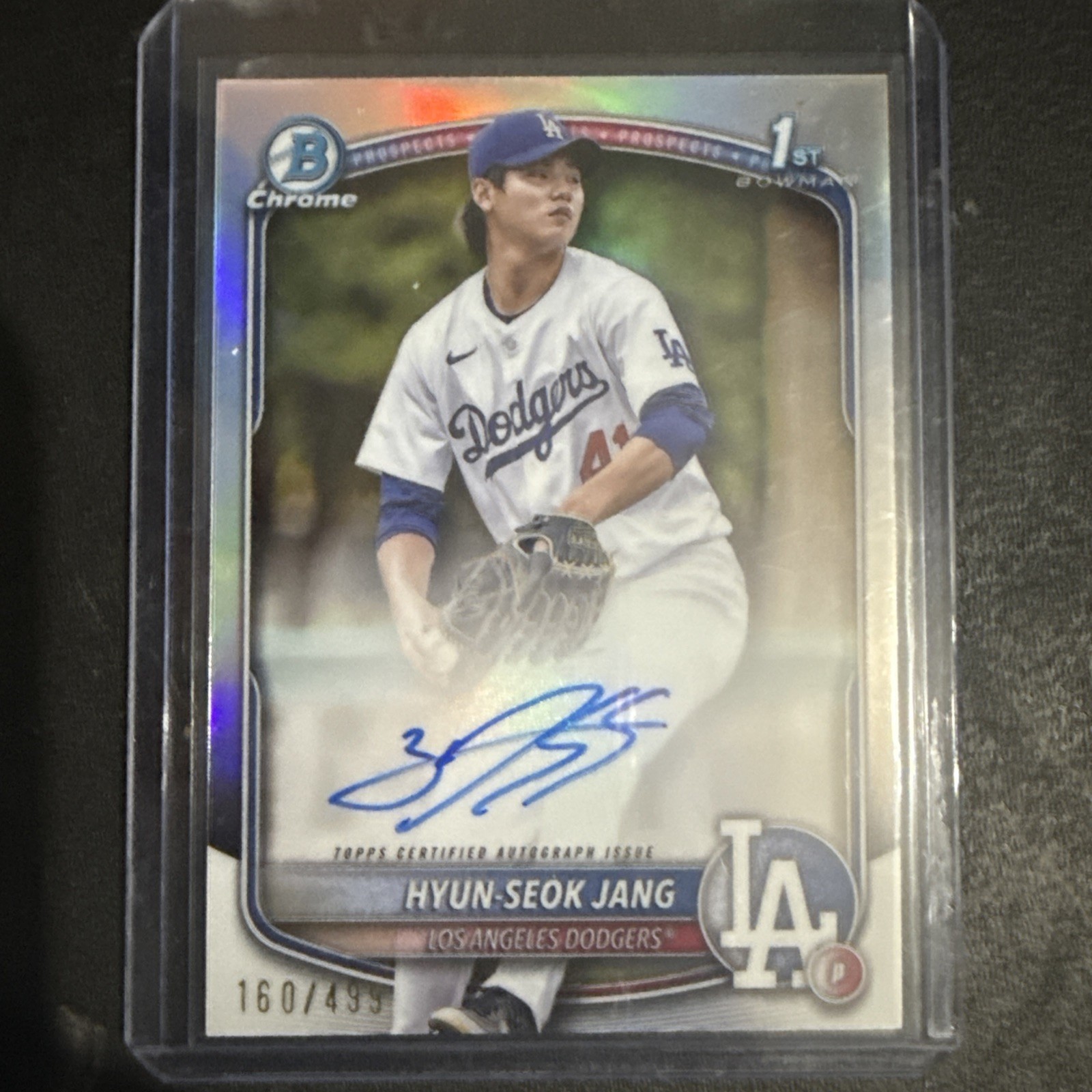 2025 Bowman - Chrome Prospect Autographs Hyun-Seok Jang #CPA-HJ Refractor /499