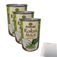 Alnatura Bio Kokosmilch 3Er Pack (3X400Ml) + Usy Block