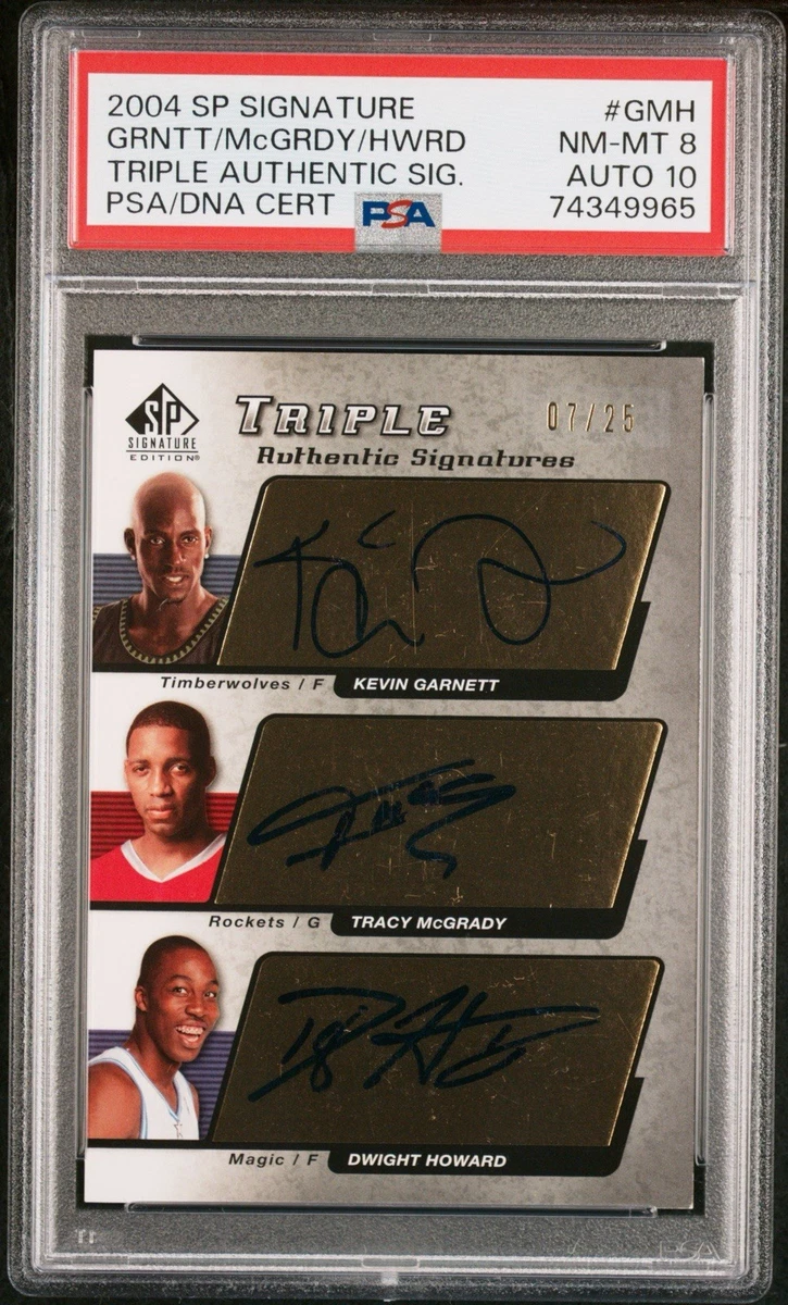 Kevin Garnett Professional Sports Authenticator (PSA) Basketball