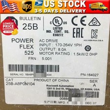 NEW Allen-Bradley 25B-A8P0N104 PowerFlex 525 1.5kW 2Hp AC Drive AB US Free Tax