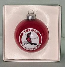 Vintage St. Louis Cardinals Glass Ball Ornament Topperscot