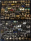 190 Pairs Vintage Mod Pierced Stud Earrings Lot Mixed Costume Jewelry Bulk #3