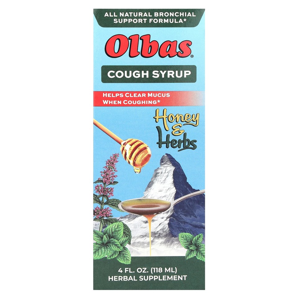 Olbas Therapeutic Cough Syrup Bronchial Support 4 fl oz 118 ml All-Natural,