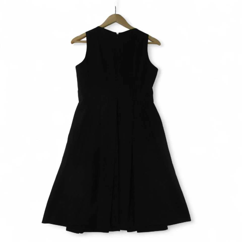 Vestido Chanel Auténtico EU 40 Mediano Negro Algodón Ropa de Mujer Plisado - Preciado Foto 4 de 4