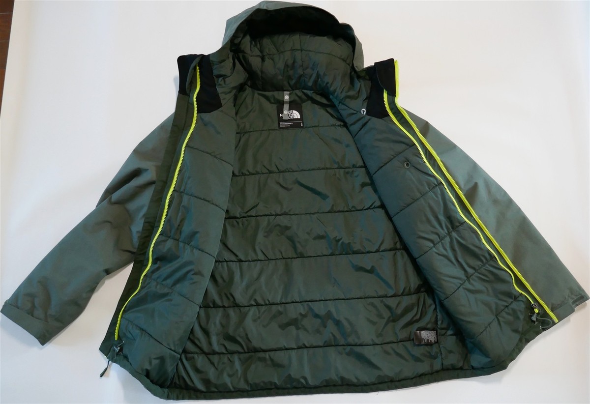 THE NORTH FACE Gallio Triclimate 2-in-1 Green Jacket Men L Hooded