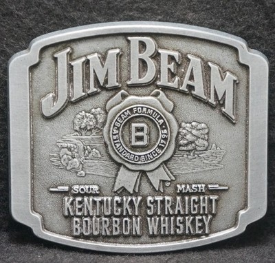 XC23153 *NOS* VINTAGE 1970s ***JIM BEAM*** KENTUCKY BOURBON WHISKEY BELT BUCKLE