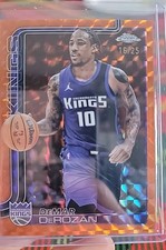 2025 Topps Chrome 16/25 Orange Refractor #240 DeMar DeRozan  Kings