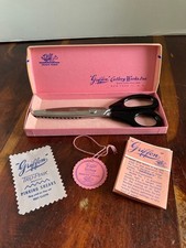 Vintage 1950  s Griffon Tru-Pink Pinking Shears USA Original Box And Paperwork