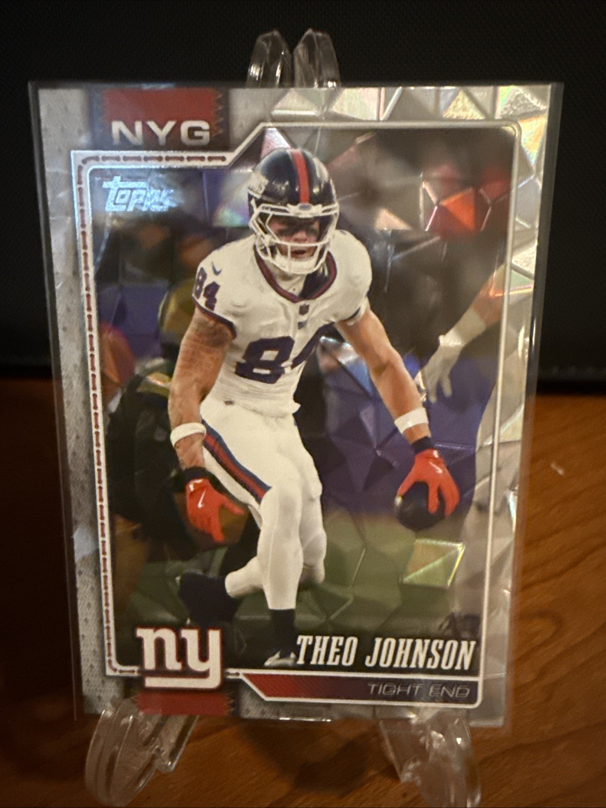 2026 Topps Flagship Football Diamante Foil #151 Theo Johnson - Giants