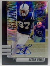 2024 Panini Absolute Reggie Wayne Autograph Auto Colts Black TRUE 1/1