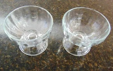 Libbey Footed Optic Dessert Ice Cream Bowl Set of 2 Bowls