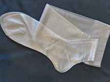 6 Pairs 60's Vintage Shimmery Silver Nylon PAIT Stockings- Sz. 10-1/2 S