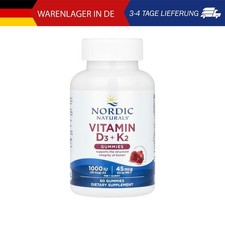Nordic Naturals, Vitamin D3 + K2 Gummies, Fruchtgummis mit Vitamin D3 und K2, Gr