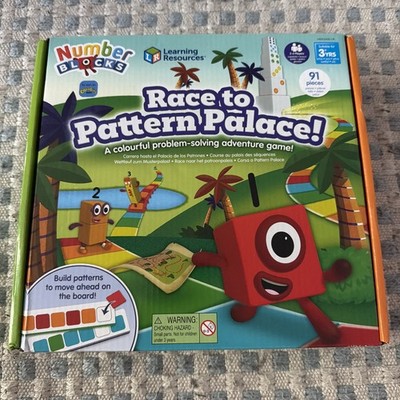 Zahlenblöcke Rennen zum Musterpalast Brettspiel Lernressourcen CBeebies 91 Teile