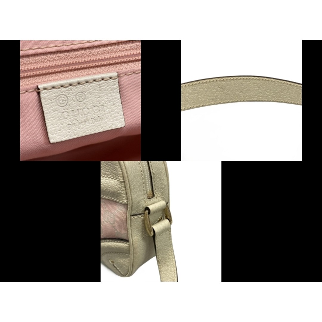 Gucci GG Shoulder Bag Light Pink Ivory Leather Used 16cm x 26cm x 6cm thumbnail 10