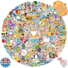 JIXZEN 300 PCS Water Bottle Stickers for Kids,Cute Waterproof Vinyl Laptop St
