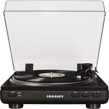 Crosley T400D-Bk Fully Automatic Bluetooth 2-Speed Turntable Record Player