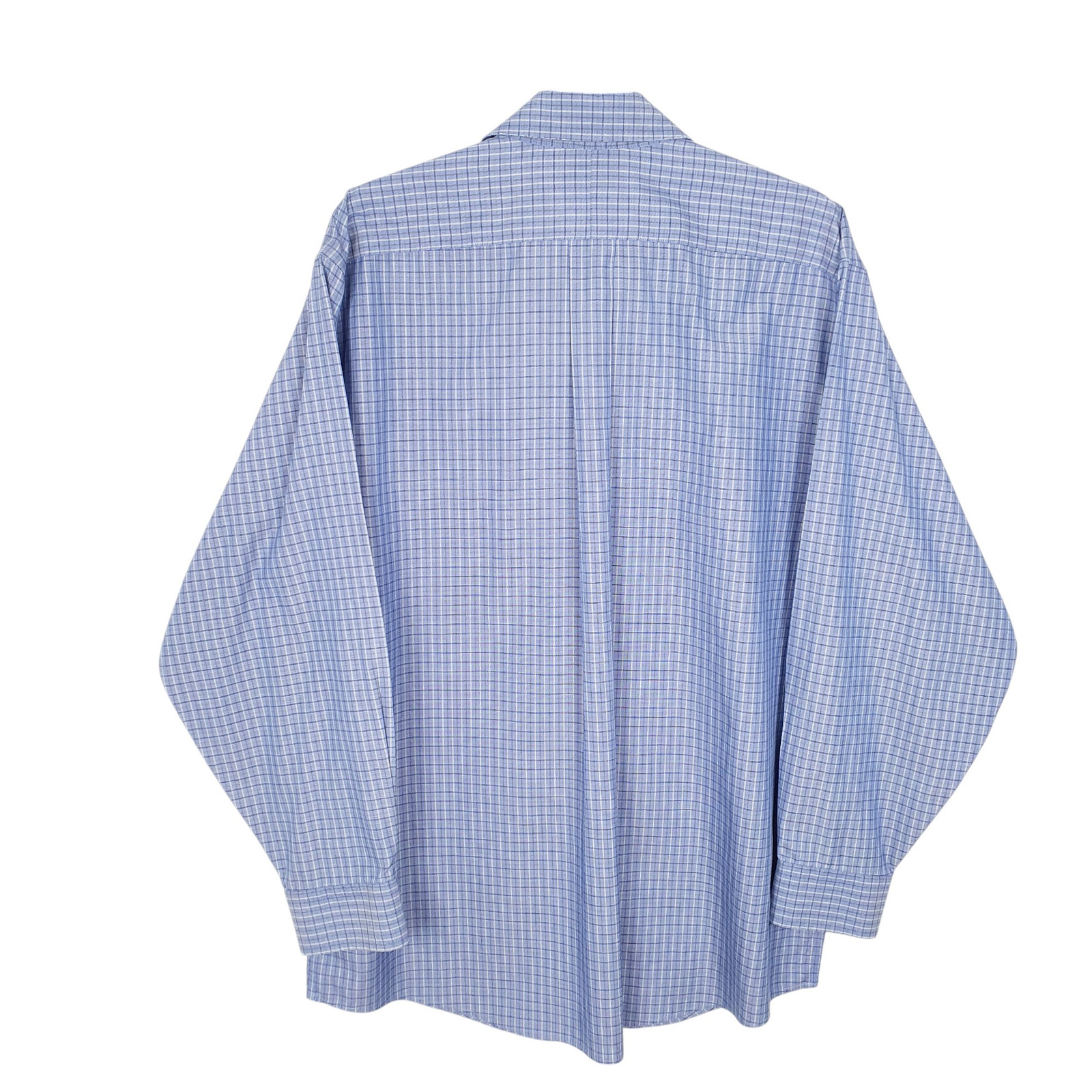 L.L.BEAN Blue Check Shirt Long Sleeve Casual Cotton Mens L image 3
