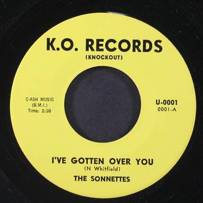 Sonnettes: I'Ve Gotten Over You / Teardrops K. O.7 '' Einzel 45 RPM