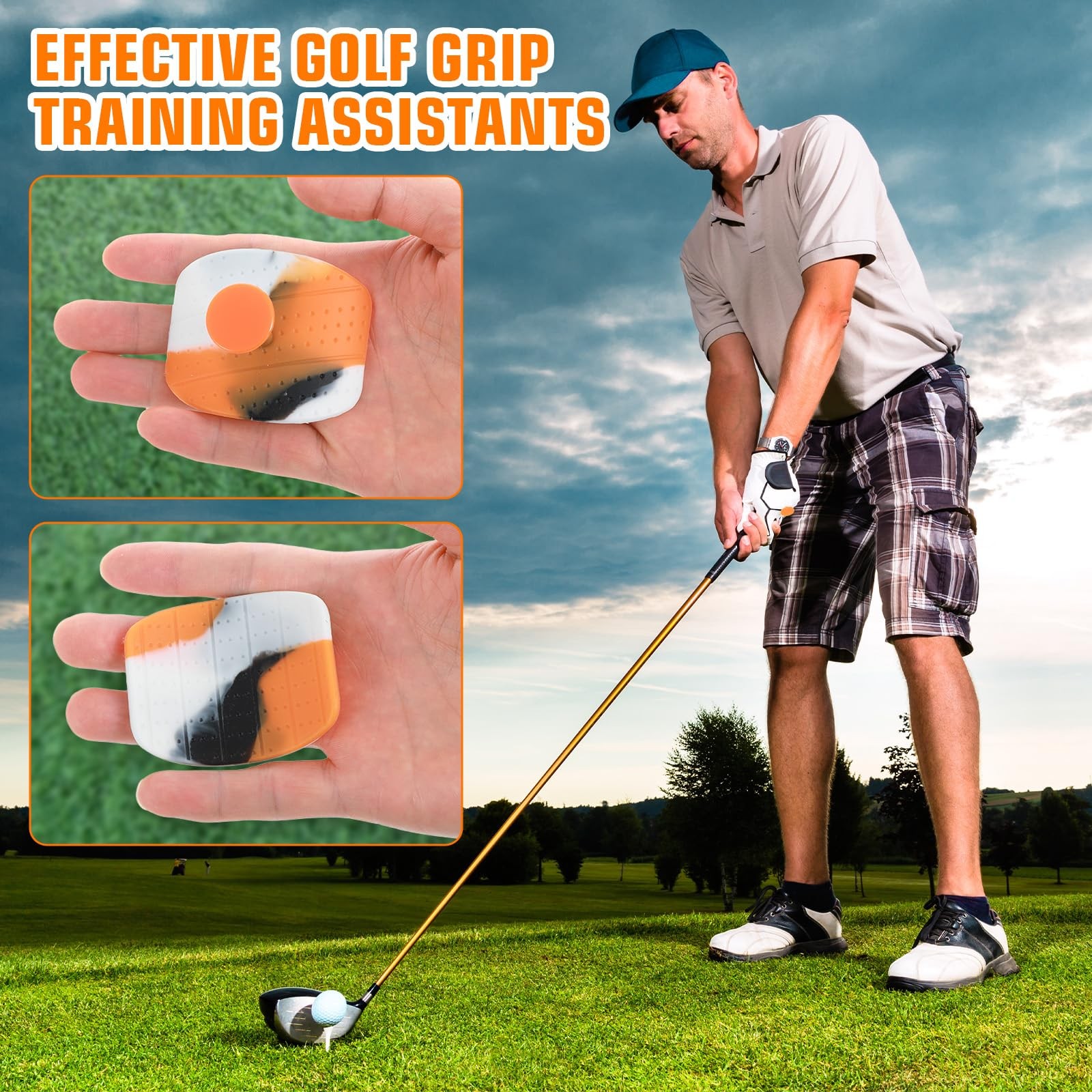 Grevosea T Grip Golf Aid Correct Posture Golf Swing Training Aid Anti-Slip Co...