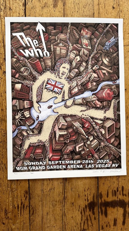 The WHO Lithograph Las Vegas  9/28/25 Limited Ed. Of 50 Signed By Emek & Gan