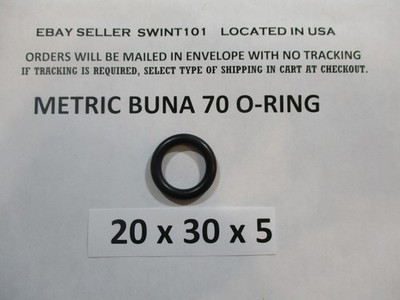 20mm ID x 30mm OD x 5mm thick O-ring.  Buna-70.     Quan 1.