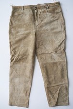 Lange Lederhose Schweinsleder Landhaus braun Reißverschluss defekt Gr.56