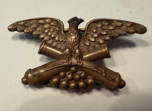G.A.R Grand Army Of The Republic Membership Eagle and Cannon Pin - Civil War Era