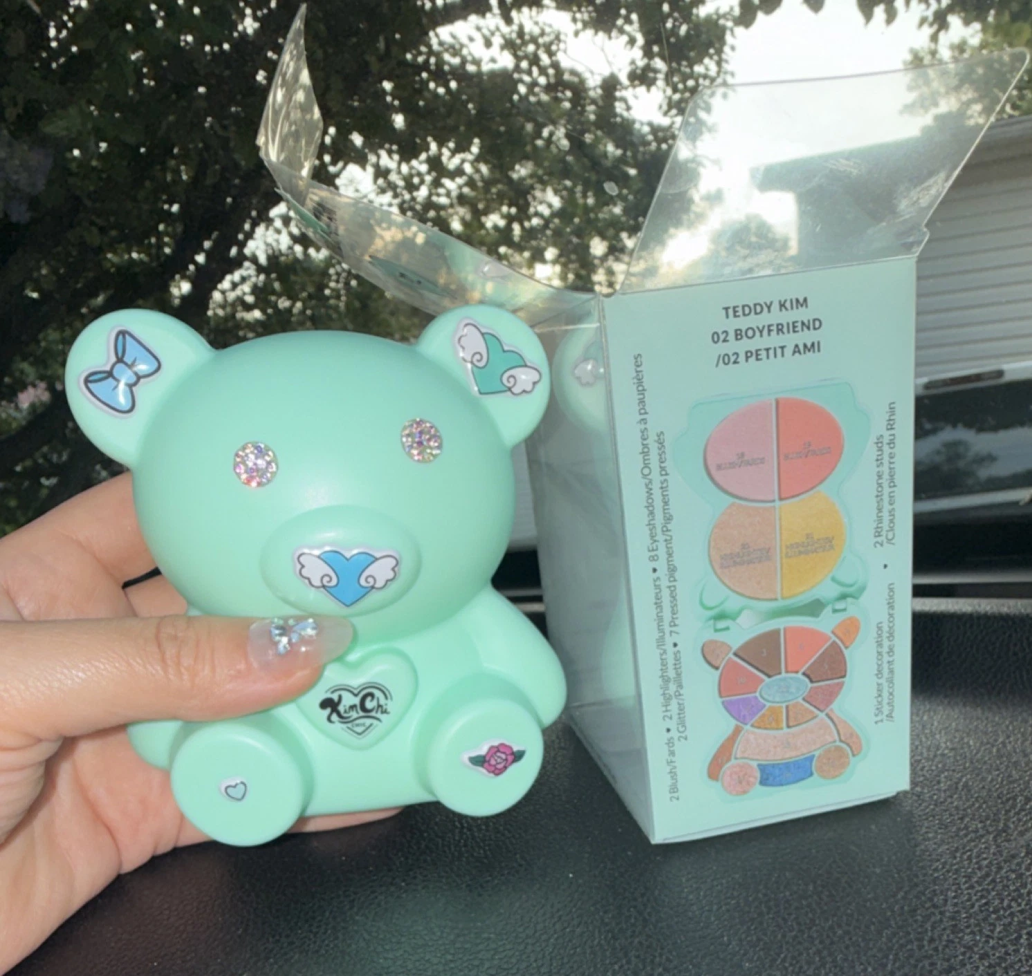 KimChi Chic Teddy Kim TK-02 Boyfriend/Petit Ami Mint Makeup Set Palette Kit