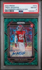 2022 PANINI PRIZM AUTO-GREEN SCOPE #372 TRENT MCDUFFIE 9/75 PSA 8