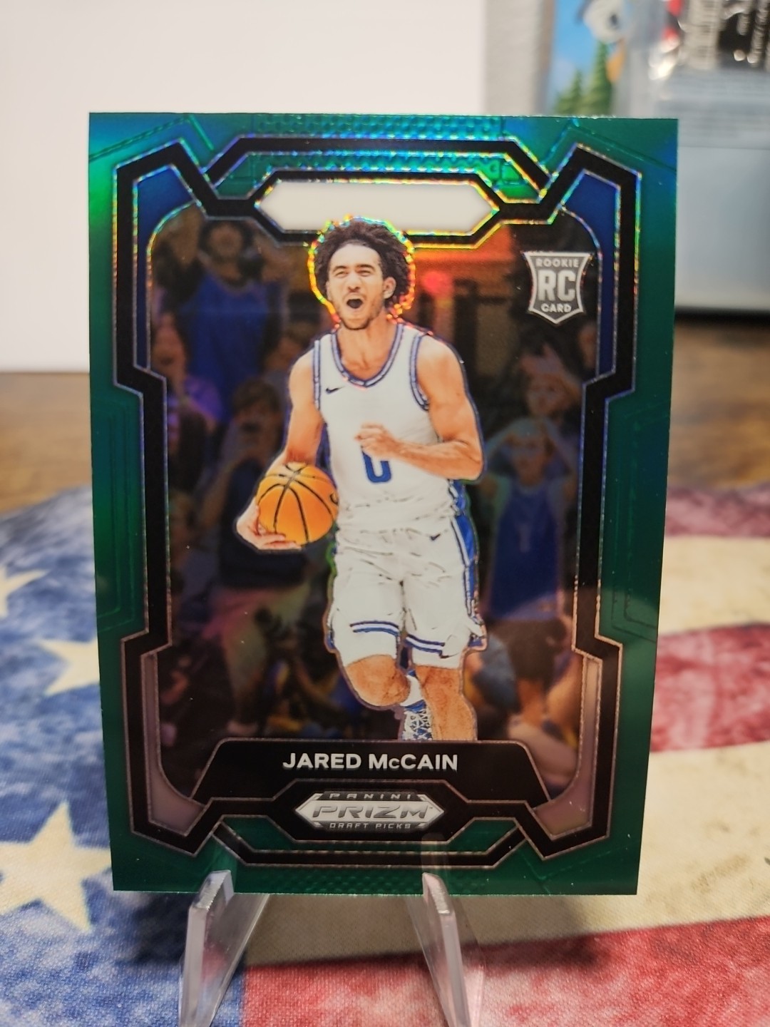2024 Panini Prizm Draft Picks - Green Prizm #35 Jared McCain (RC) Duke