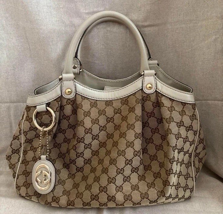Authentique sac Gucci Boston en toile