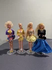 Vintage Barbie Doll Lot Of 4 1980s-1990s Redressed Clothes Shoes W/ Hair Issues