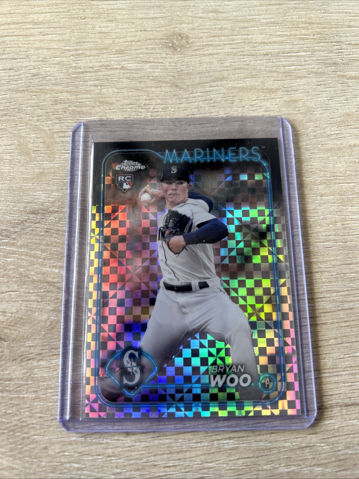 2024 Topps Chrome - Bryan Woo #172 X-Fractor (RC)