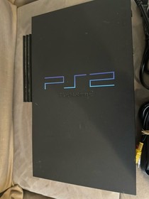 Sony PlayStation 2 PS2 Fat SCPH-39001/N w/  Cords & Network Adapter. Tested!