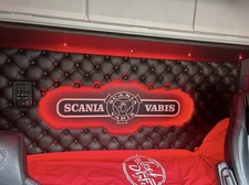 SCANIA S PRESTIGE LINE INTERIOR BACK WALL LED PANEL + VISOR COVERS + BED COVER