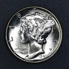 1941-D 10C MERCURY SILVER DIME FSB KM# 140 Grade: Choice BU A7318