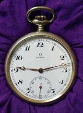 Orologio da tasca Omega a carica manuale antico quadrante secondario anni '30