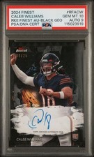 🔥🔥🔥PSA 10🔥🔥🔥2024 Finest Auto CALEB WILLIAMS Rookie Black Geometric /25