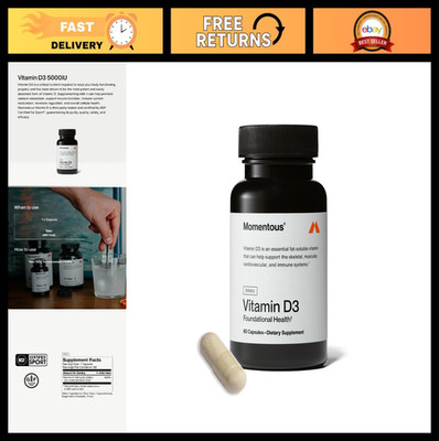 High-Potency Vitamin D3 5000 IU Capsules - Immune Support & Bone Health, 125mg