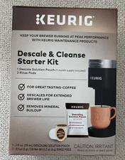 KEURIG Descale & Cleanse Starter Kit (1-Descaling Solution / 2-Rinse Pods)