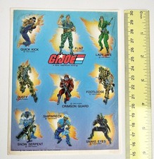 G.I. Joe Stickers Vintage 1986