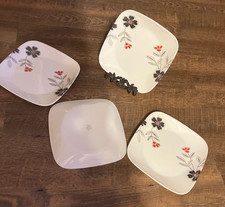 SET OF 4- CORELLE- 8.75" SALAD PLATES- MANDARIN FLOWER