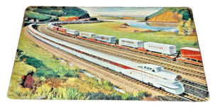 1956 PRR PENNSYLVANIA RAILROAD LAMINATED POCKET CALENDAR