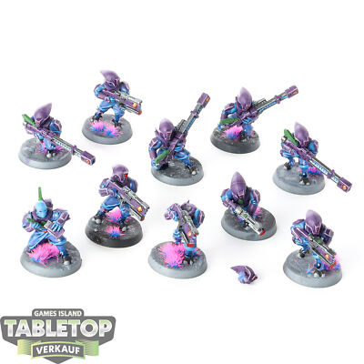 Tau Empire - 10x Fire Warriors Strike - bemalt