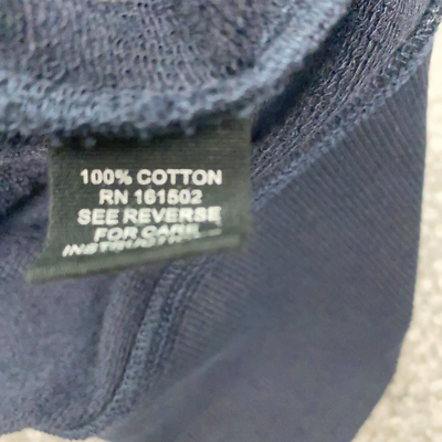 J Peterman Sweater Mens Large Blue Toggle Button High Neck Dad