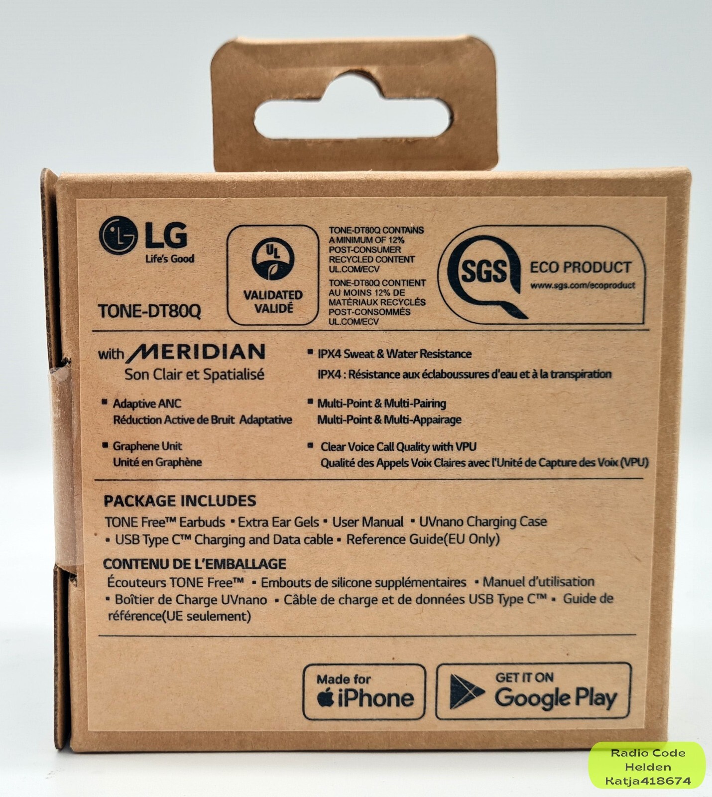 Thumbnail - Lg Tone Free Dt80q True Wireless In-ear Kopfhörer Schwarz Neu & Ovp